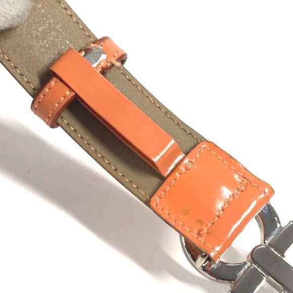 Salvatore Ferragamo Gancini logo buckle Accessories belt Leather Orange - Picture 10 of 16